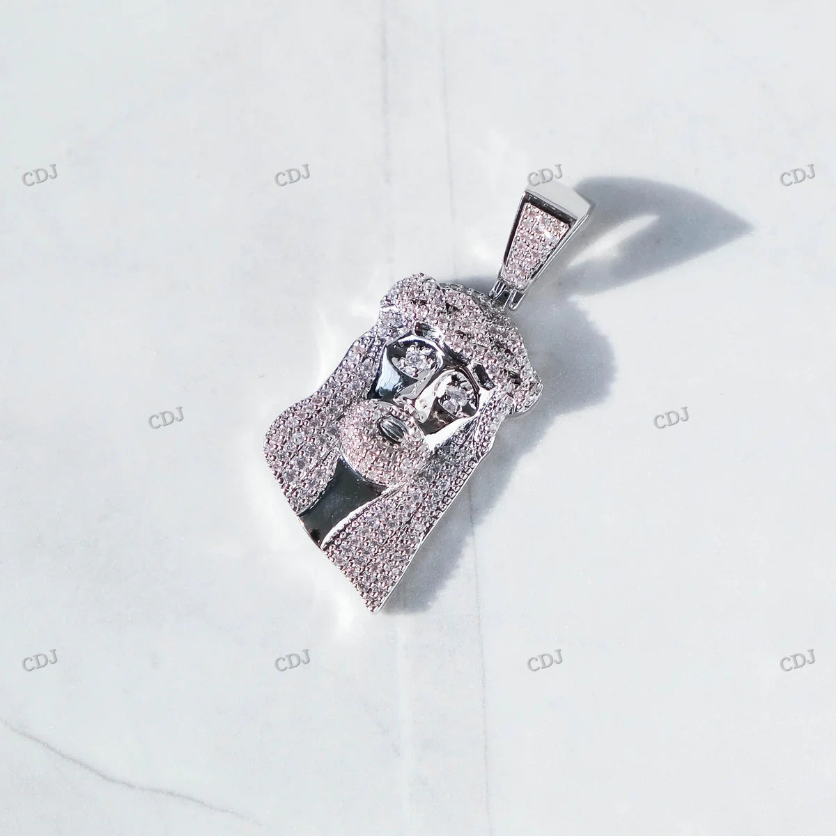 Hip Hop Gold Plated Moissanite Jesus Pendant hip hop jewelry CustomDiamJewel