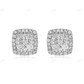 0.65ct Square Moissanite Diamond Stud Earrings Stud earrings CustomDiamJewel