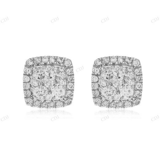0.65ct Square Moissanite Diamond Stud Earrings Stud earrings CustomDiamJewel