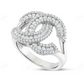18K White Gold Moissanite CC Diamond Statement Ring hip hop jewelry CustomDiamJewel