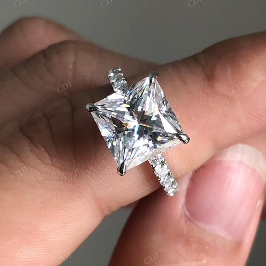 Princess Cut Lab Grown Diamond Engagement Ring customdiamjewel