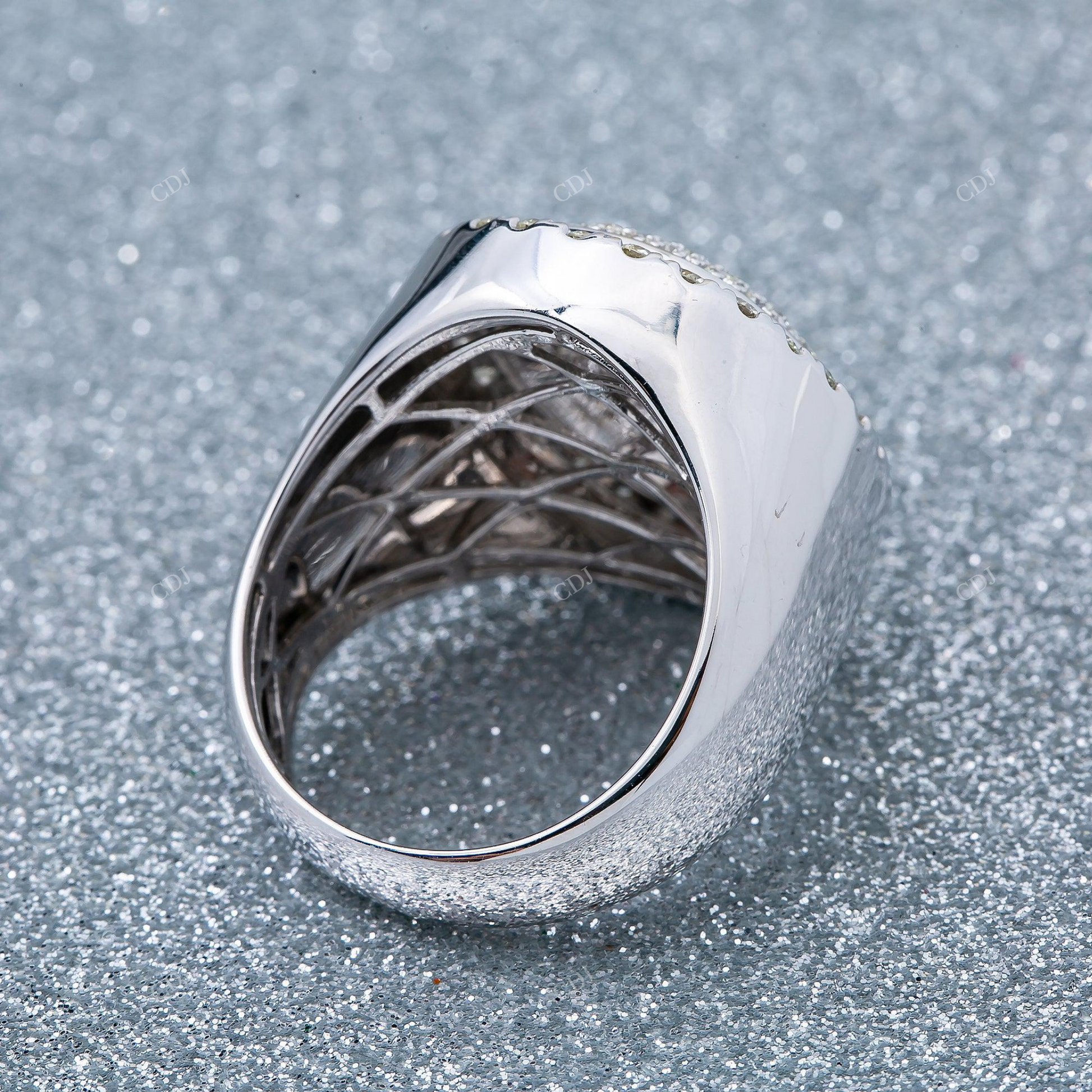Round Cut Moissanite Sterling Silver Handmade Ring hip hop jewelry customdiamjewel