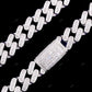 925 Silver Miami Cuban Link Moissanite Chain CustomDiamJewel