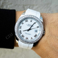Diamond On Bezel Rolex White Rubber Belt Simple Watch customdiamjewel