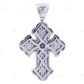 2 Inch Lab Grown Diamond 10k White Gold Cross Pendant Hip Hop Pendent CustomDiamJewel