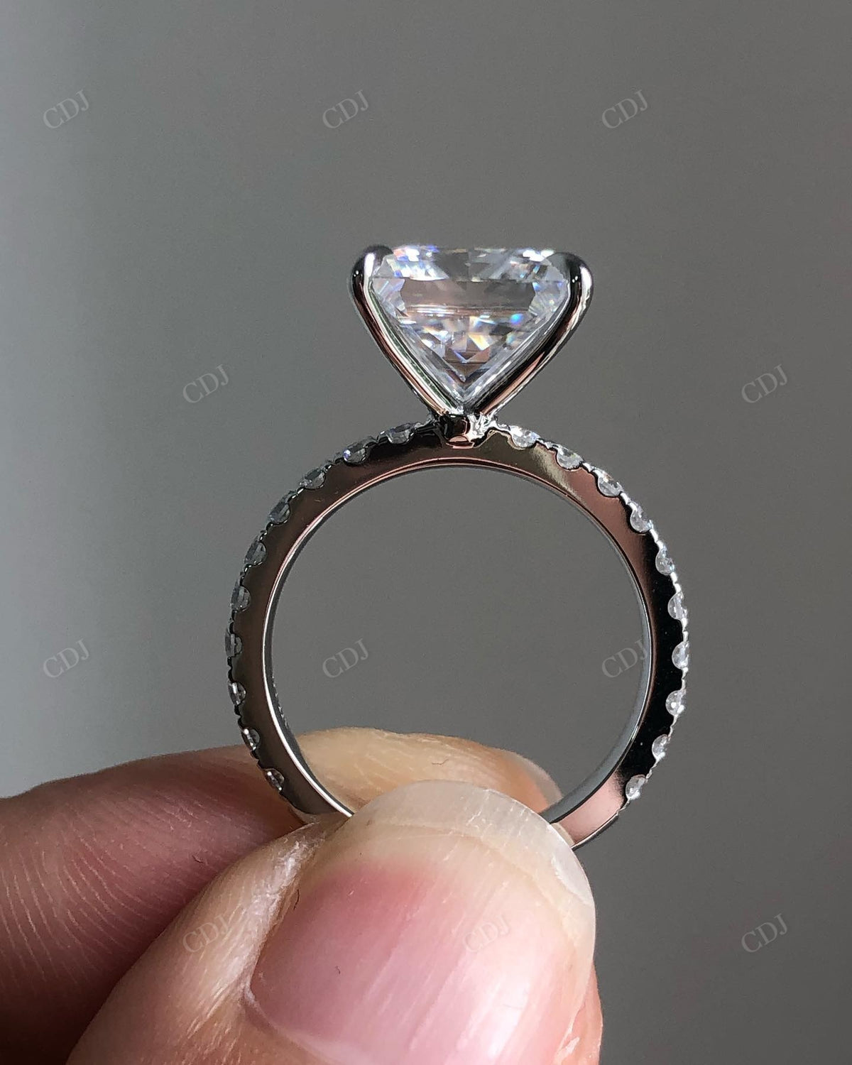Princess Cut Lab Grown Diamond Engagement Ring customdiamjewel
