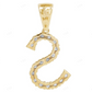 1.1" Natural Diamond 10K Gold S Letter Pendant CustomDiamJewel