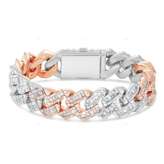 Unisex Iced Cuban Link Bracelet Bold Hip Hop Jewelry For Men CustomDiamJewel