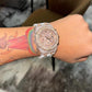 Rose White AP Chrono White Rubber Belt Moissanite Diamond Set Watch hip hop jewelry CustomDiamJewel