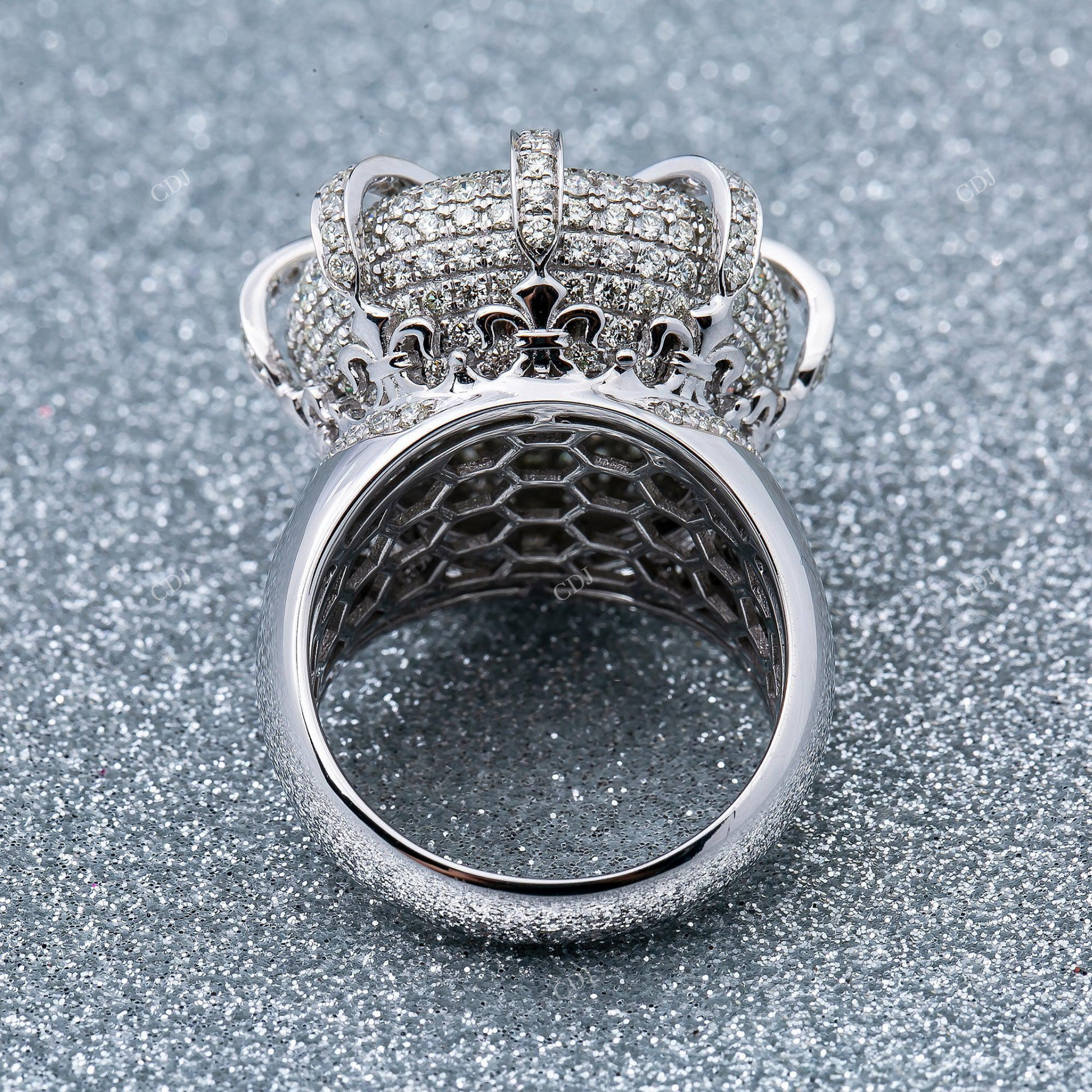 S925 Sterling Silver King Crown Engagement Ring hip hop jewelry customdiamjewel
