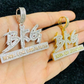 Baguette Diamond BKG Letter Pendant hip hop jewelry CustomDiamJewel