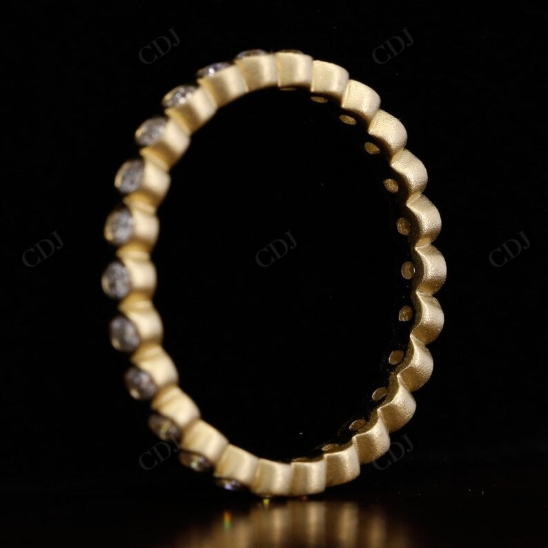 Bezel Set Round 0.45CTW Lab Grown Diamond Band  customdiamjewel   