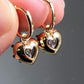 Heart Cut Lab Grown Diamond Gold Earrings customdiamjewel