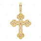 2.1 Inch Clover Cross Lab Grown Diamond Pendant In White Gold Hip Hop Pendent CustomDiamJewel