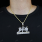 Baguette Diamond BKG Letter Pendant hip hop jewelry CustomDiamJewel