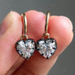Heart Cut Lab Grown Diamond Gold Earrings customdiamjewel