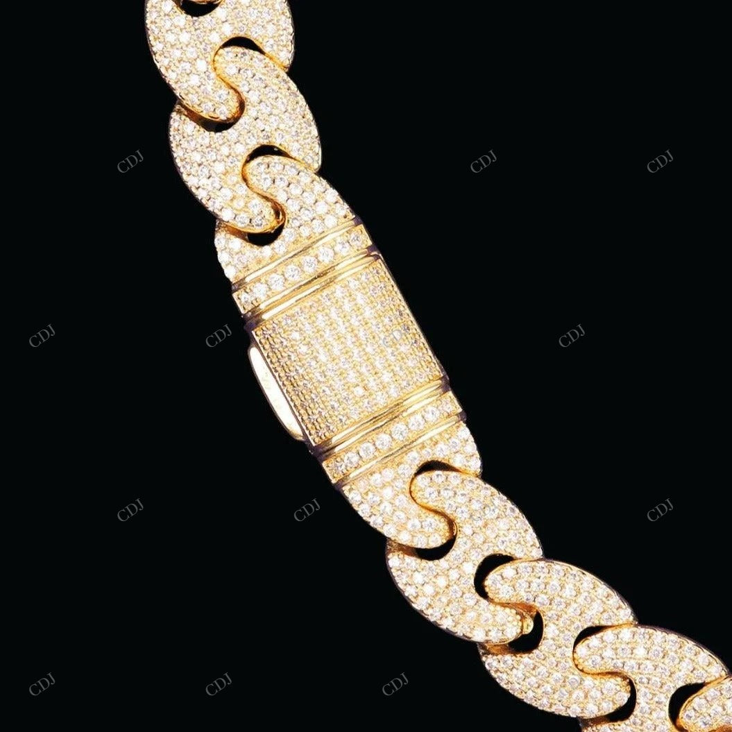 Pig Nose Moissanite Miami Cuban Link Chain Gift For Men CustomDiamJewel