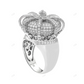 S925 Sterling Silver King Crown Engagement Ring hip hop jewelry customdiamjewel