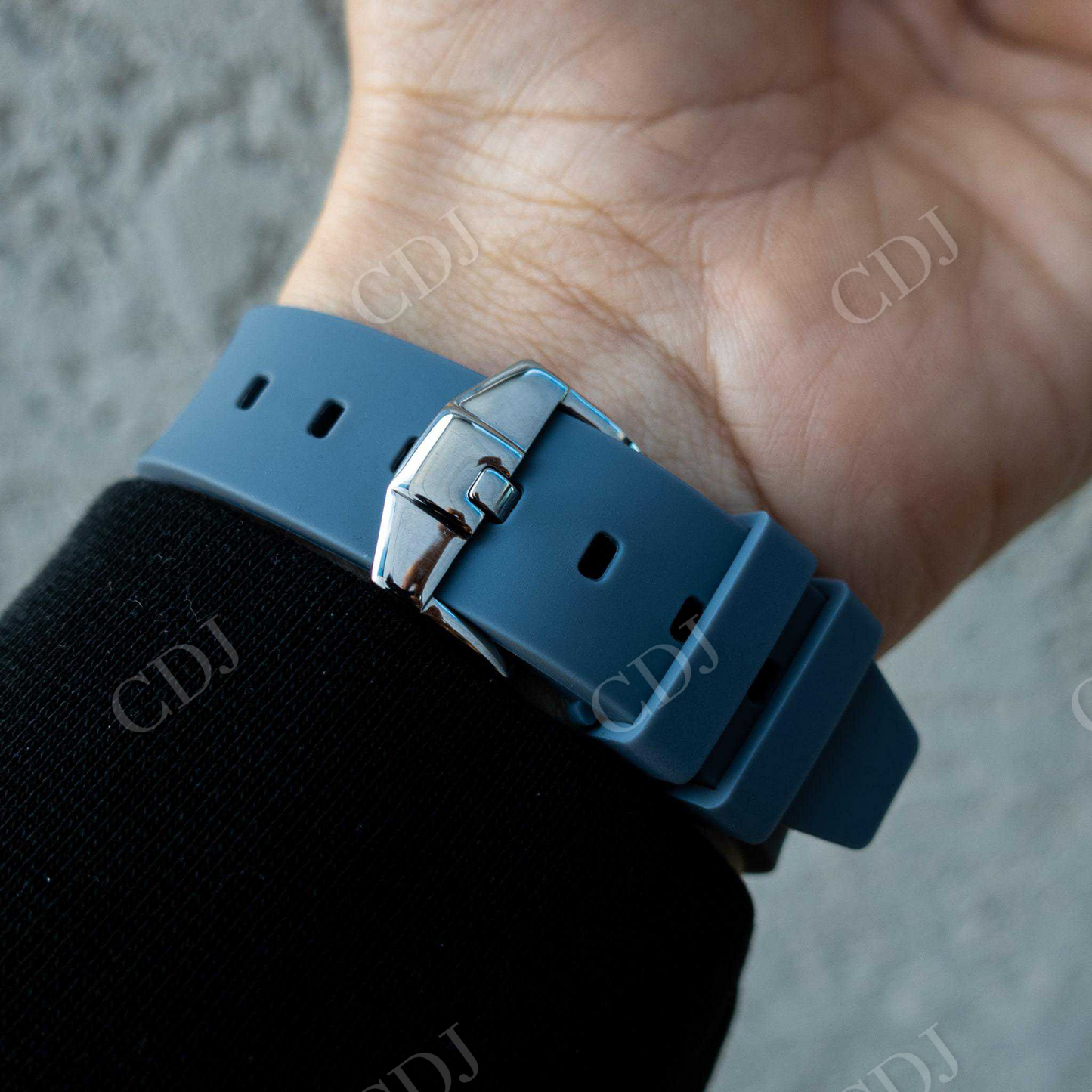 Grey Belt Diamond Bezel Personalized Watch For Men customdiamjewel