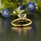 Cushion Moss Agate Solitaire Ring customdiamjewel