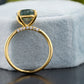 Cushion Moss Agate Solitaire Ring customdiamjewel