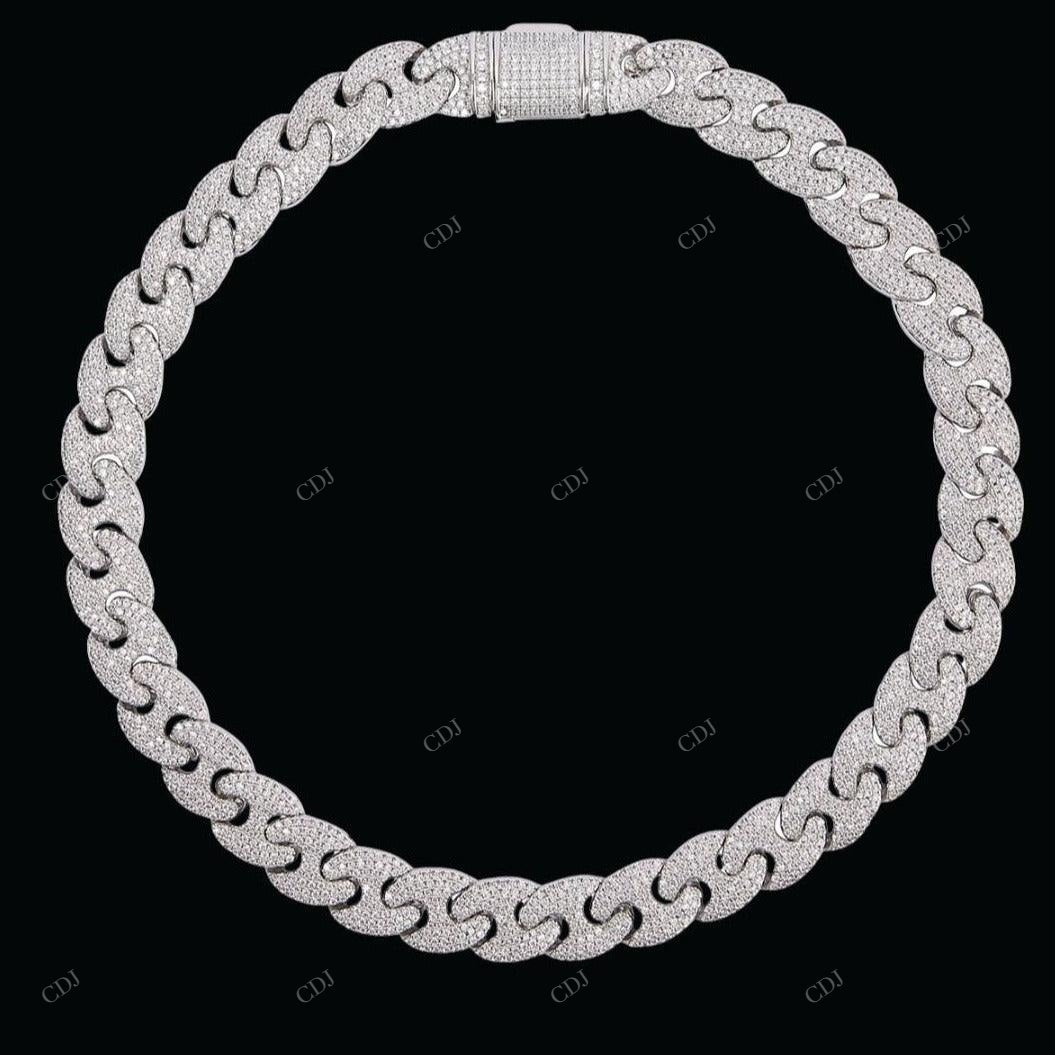 Pig Nose Moissanite Miami Cuban Link Chain Gift For Men CustomDiamJewel