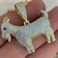 Moissanite Iced Bling Goat Pendant For Men  customdiamjewel   