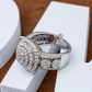 Hip Hop Sterling Silver Moissanite Cluster Ring hip hop jewelry customdiamjewel