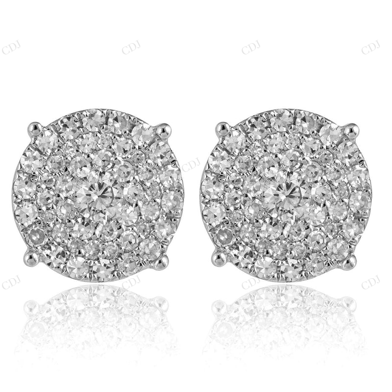 0.77ct Moissanite Diamond Cluster Stud Earrings Stud earrings CustomDiamJewel