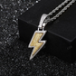 Hip Hop Lightning Two Tone Pendant hip hop jewelry CustomDiamJewel