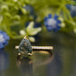 Pear Shaped Moss Agate Solitaire Ring customdiamjewel