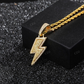 Hip Hop Lightning Two Tone Pendant hip hop jewelry CustomDiamJewel