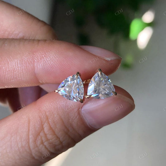 Classic Trillion Cut Lab Grown Diamond Earrings customdiamjewel