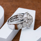 Hip Hop Sterling Silver Moissanite Cluster Ring hip hop jewelry customdiamjewel