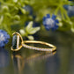 Pear Shaped Moss Agate Solitaire Ring customdiamjewel