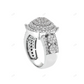 Hip Hop Sterling Silver Moissanite Cluster Ring hip hop jewelry customdiamjewel