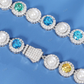 9MM Multi Color Diamond and Pearl Classic Chain hip hop jewelry CustomDiamJewel