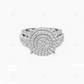 Hip Hop Sterling Silver Moissanite Cluster Ring hip hop jewelry customdiamjewel