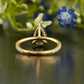Pear Shaped Moss Agate Solitaire Ring customdiamjewel
