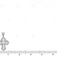 14K White Gold Lab Grown Diamond 1 Inch Cross Pendant Hip Hop Pendent CustomDiamJewel