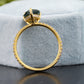 Pear Shaped Moss Agate Solitaire Ring customdiamjewel