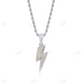 Hip Hop Lightning Two Tone Pendant hip hop jewelry CustomDiamJewel