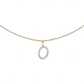 10K Gold Natural Diamond 1" Initial O Letter Pendant CustomDiamJewel