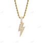 Hip Hop Lightning Two Tone Pendant hip hop jewelry CustomDiamJewel