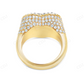 14Kt Gold 3ct Emerald Moissanite Diamond Heart Statement Ring hip hop jewelry CustomDiamJewel