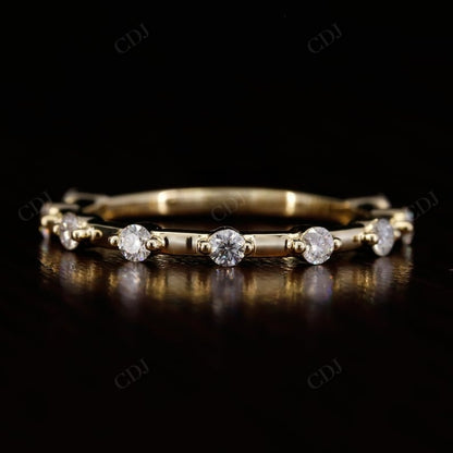 Distance 0.30CTW Lab Grown Diamond Matching Band  customdiamjewel 10KT Yellow Gold VVS-EF