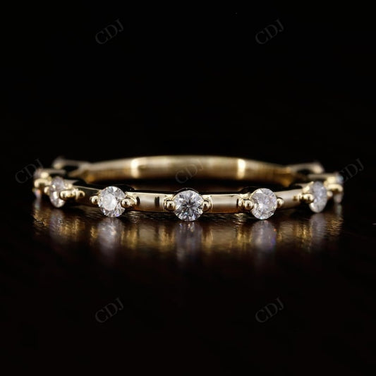 Distance 0.30CTW Lab Grown Diamond Matching Band  customdiamjewel 10KT Yellow Gold VVS-EF