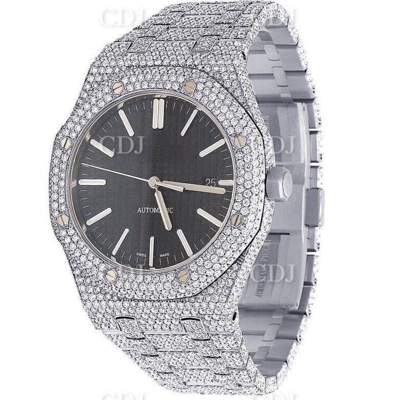 Luxury VVS1 Moissanite Diamond Automatic Movement Watch customdiamjewel