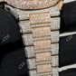Blue Dial Chrono Set Iced Out Hip Hop Moissanite Patek Philippe Watches customdiamjewel