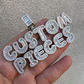 Custom Baguette Diamond Bubble Letter Pendant  customdiamjewel   